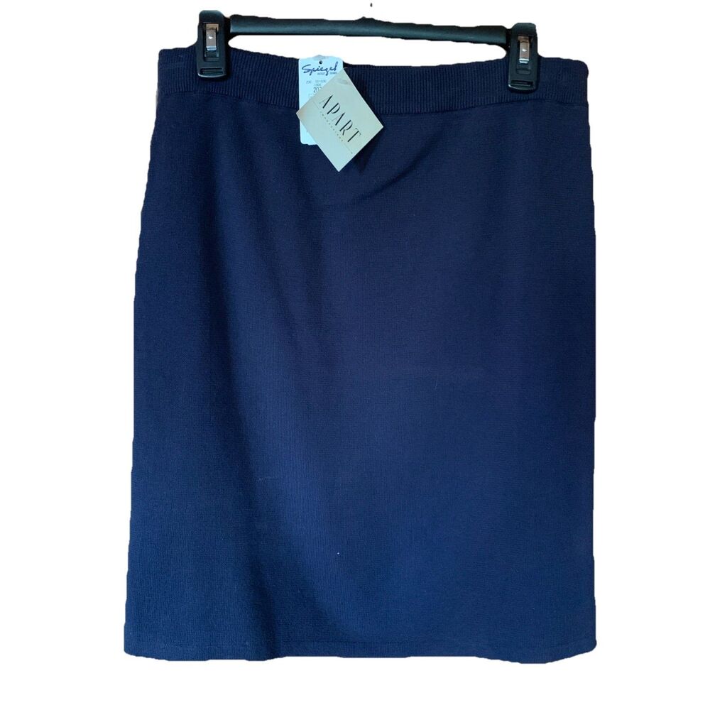 New Y2K Vintage Spiegel Knit Skirt Black Sz Large Capsule Wardrobe Career Office